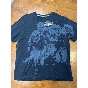 Nike Purdue University Football T Shirt Men's Size 2XL Black Short Sleeve